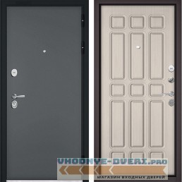 Дверь Бульдорс STANDART 90 Черный шелк / Ларче бьянка 9S-111